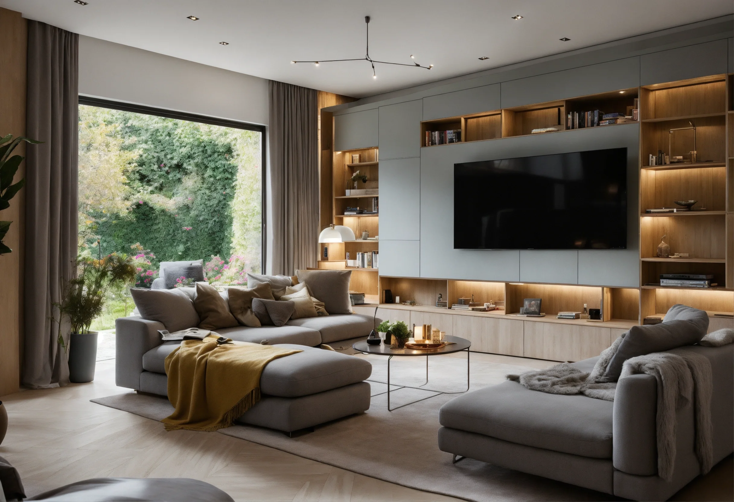 Minimalistisch interieur met natuurlijke materialen